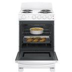  GE 24-inch Freestanding Electric Range with Sensi-Temp Technology JCAS300DMWW IMAGE 3