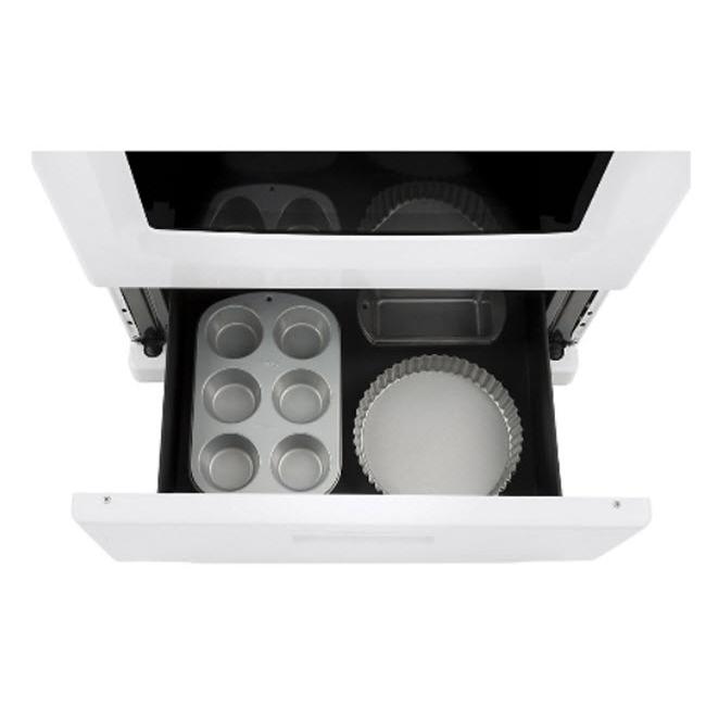  GE 24-inch Freestanding Electric Range with Sensi-Temp Technology JCAS300DMWW IMAGE 5