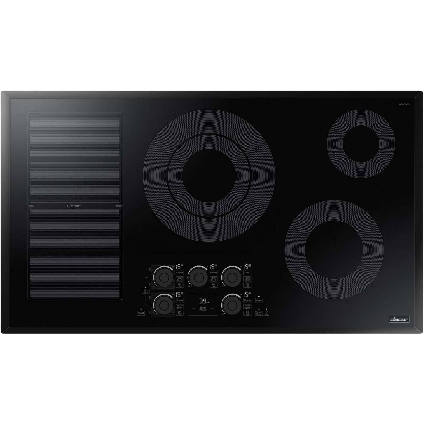  Dacor 36-inch Built-in Induction Cooktop with Flex Zone™ DTI36P876BB/DA IMAGE 1