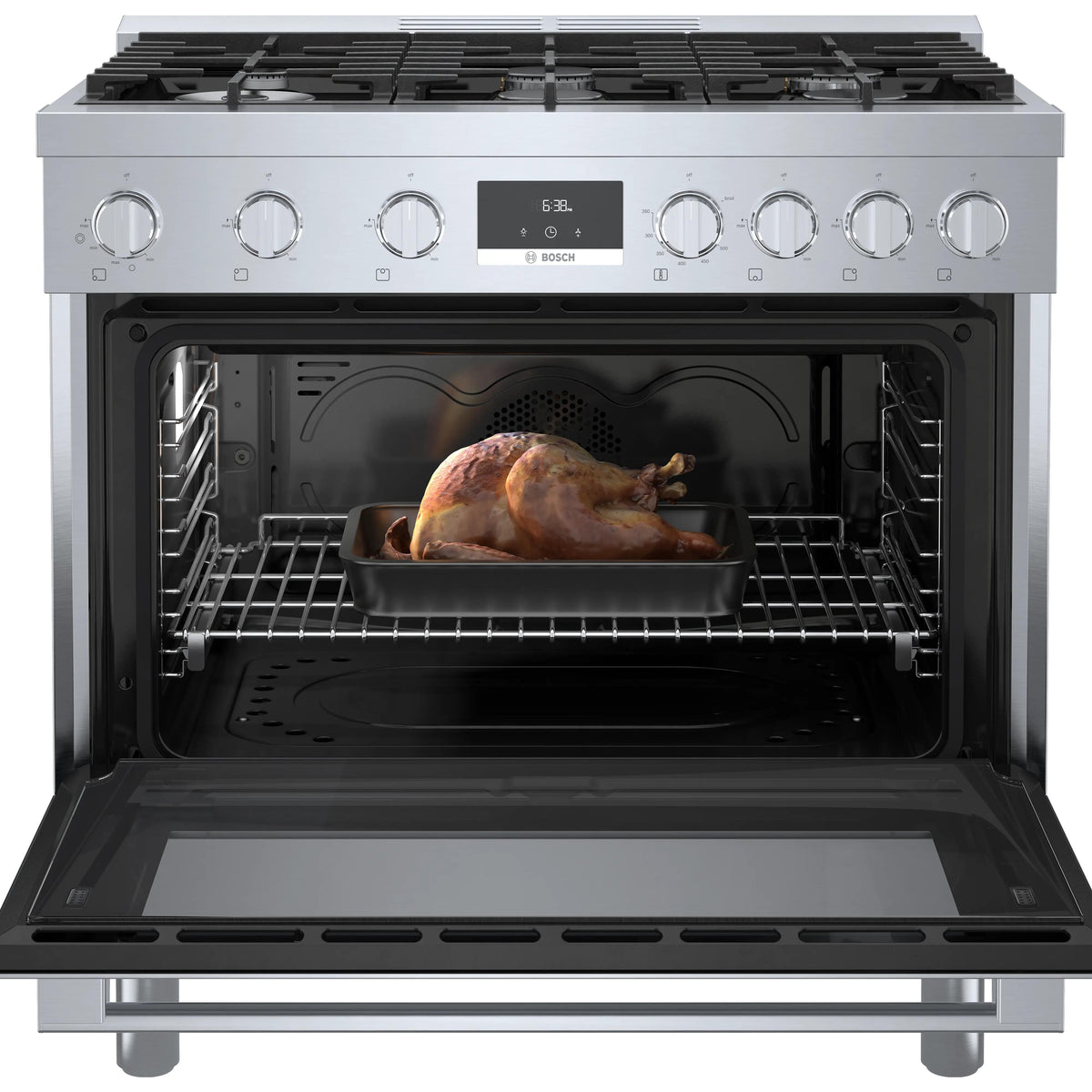  Bosch 36-inch Freestanding Gas Range with Convection Technology HGS8655UC IMAGE 4