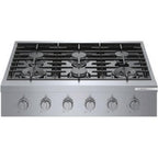  Bosch 36-inch Built-in Gas Rangetop with OptiSim® Burner RGM8658UC IMAGE 1