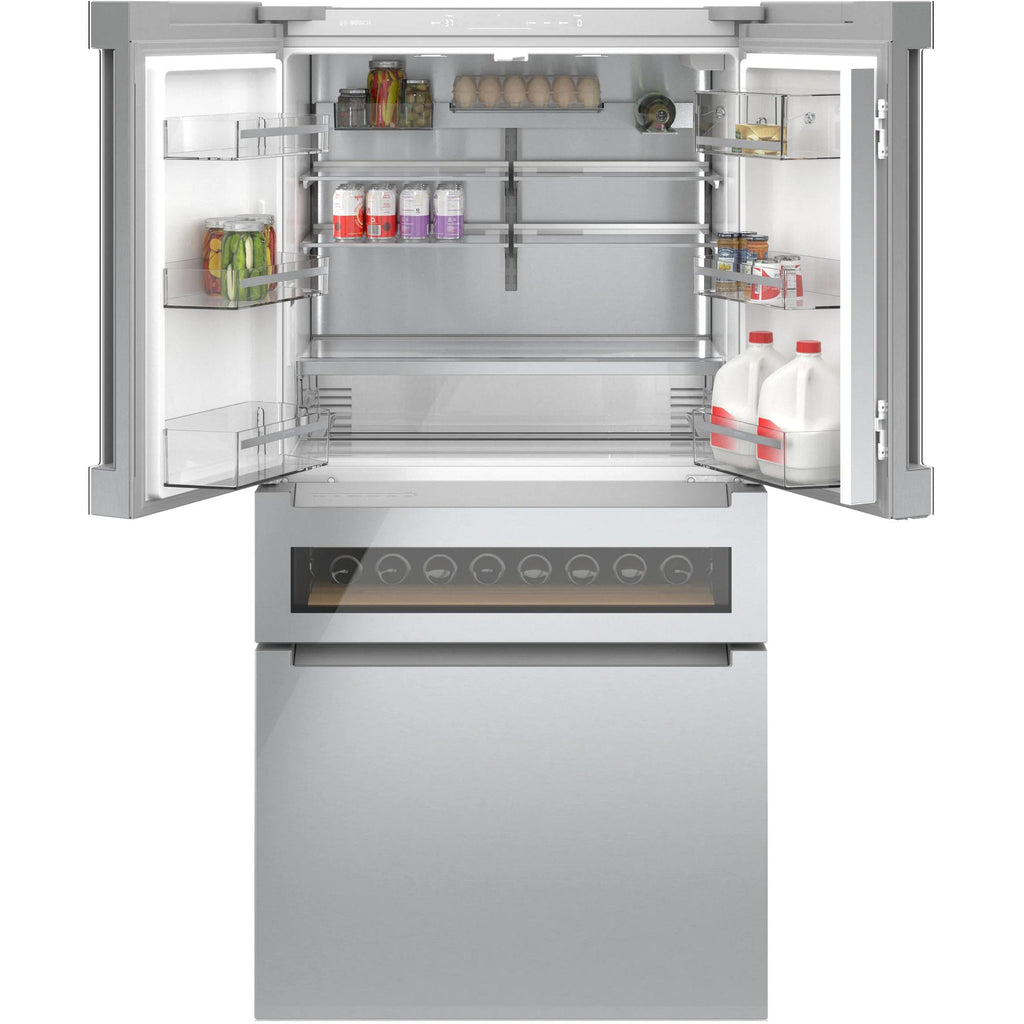  Bosch 36-inch, 20.5 cu.ft. Counter Depth French 4-Door Refrigerator with FlexBar™ B36CL81ENG IMAGE 3