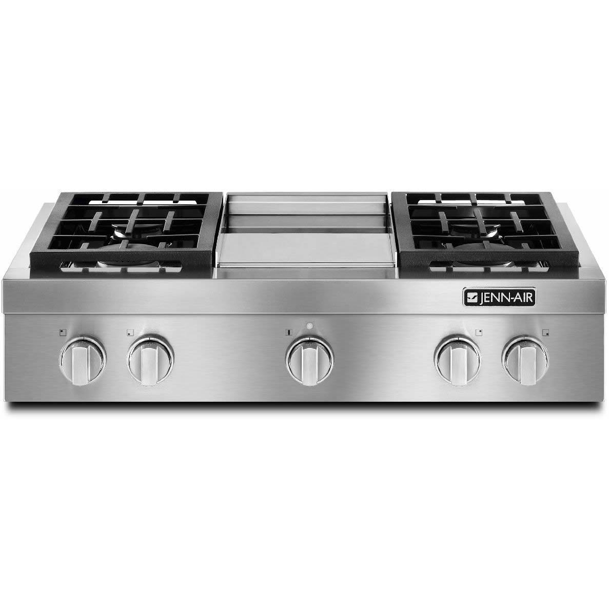  JennAir 36-inch Gas Rangetop JGCP536WP IMAGE 1