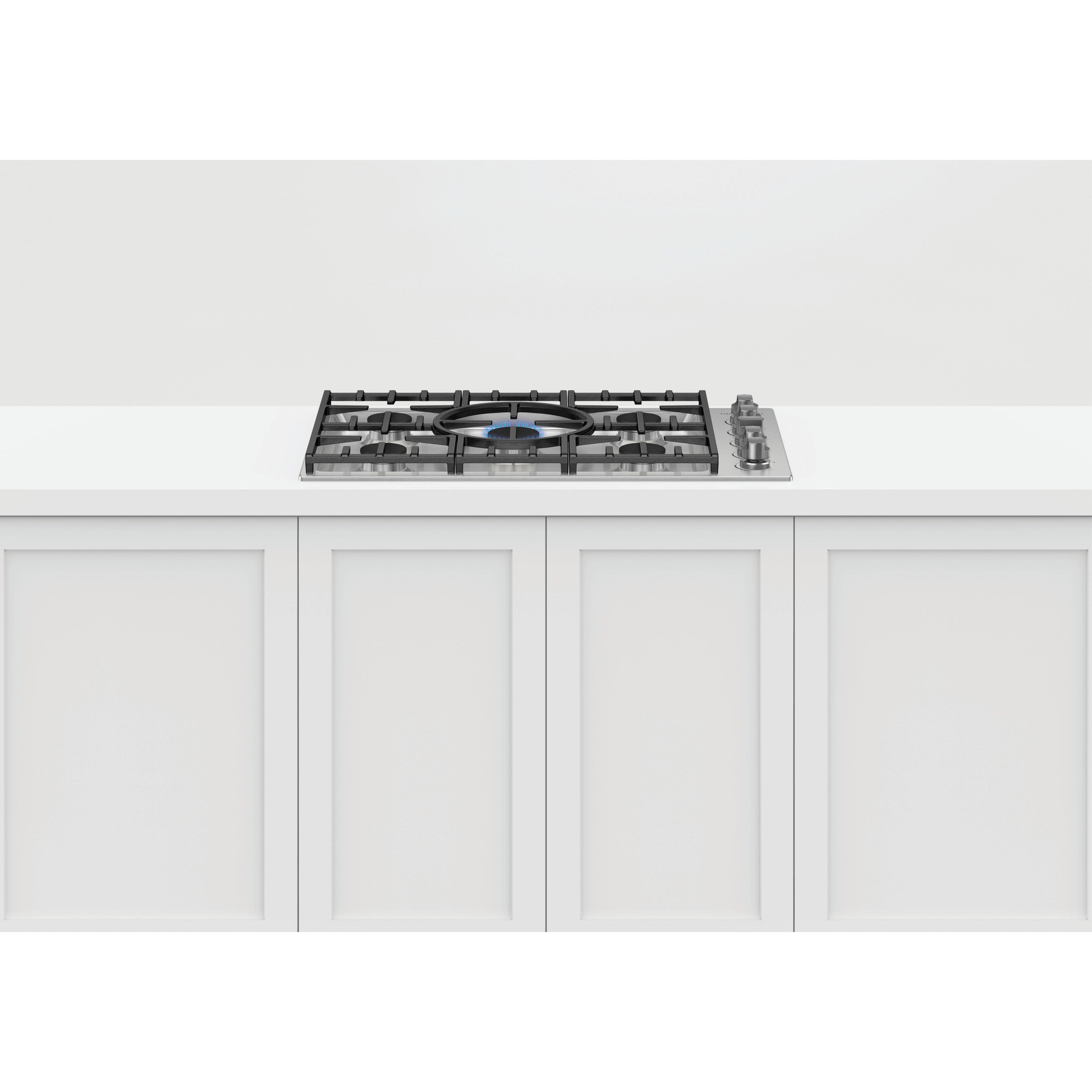 Fisher & Paykel 36-inch Built-in Gas Cooktop with 5 Burners CDV3-365-N IMAGE 2