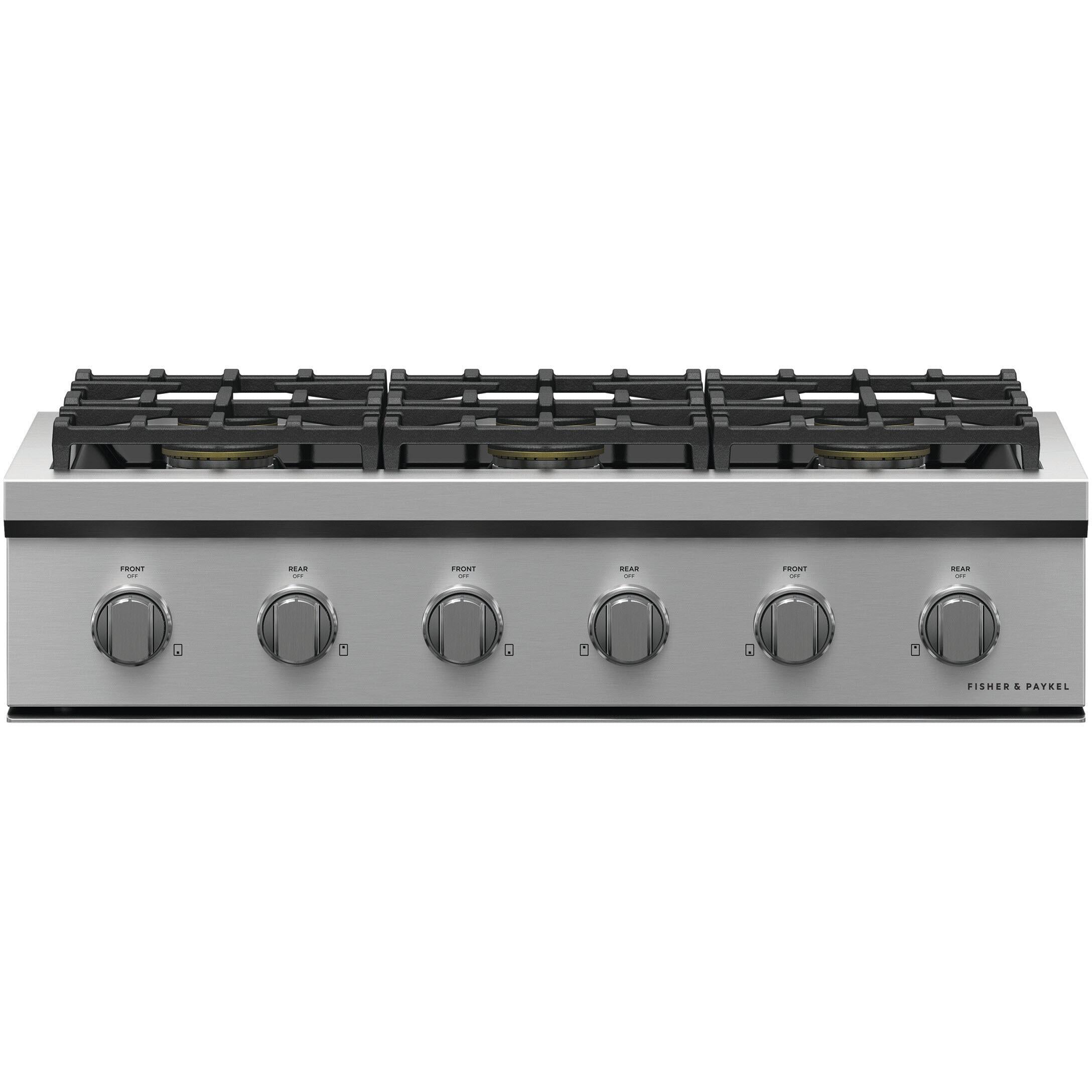  Fisher & Paykel 36-inch Built-in Gas Rangetop with 6 Burners CPV3-366-N IMAGE 1