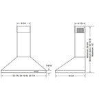  Broan 30-inch EW48 Series Wall Mount Range Hood EW4830BLS IMAGE 10