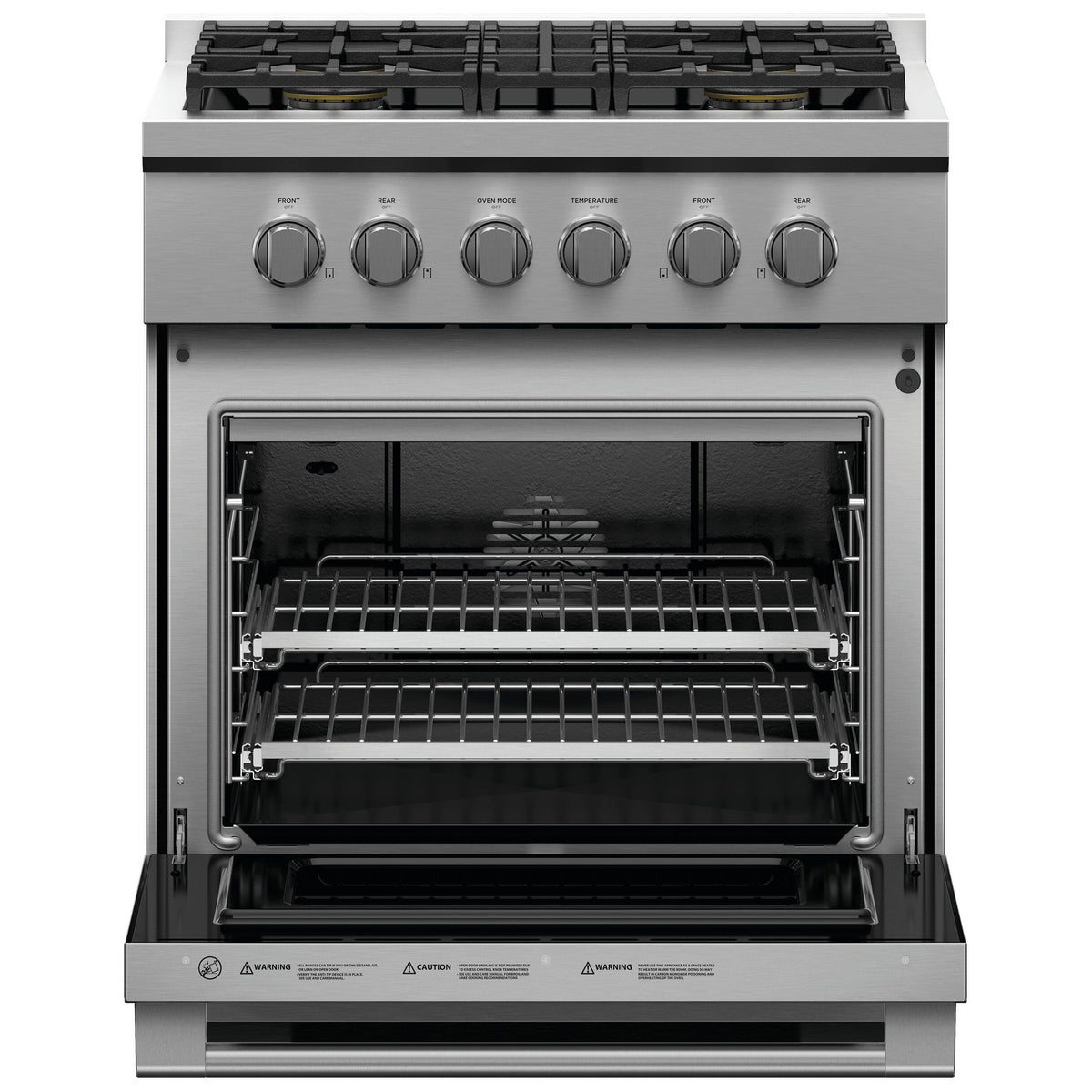  Fisher & Paykel 30-inch Freestanding Gas Range with Dual Flow Burners™ RGV3-304-N IMAGE 3