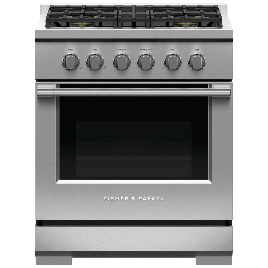  Fisher & Paykel 30-inch Freestanding Gas Range with Dual Flow Burners™ RGV3-304-L IMAGE 1