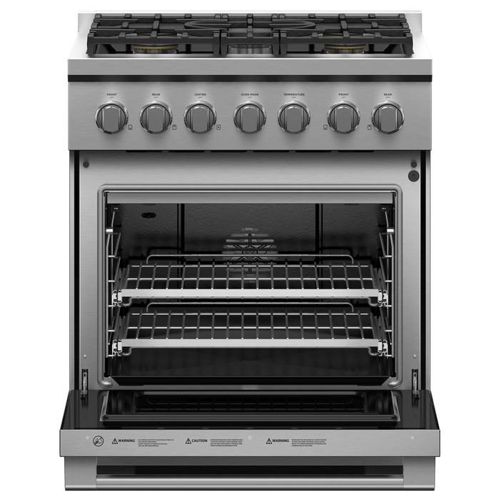  Fisher & Paykel 30-inch Freestanding Gas Range with Dual Flow Burners™ RGV3-305-N IMAGE 2
