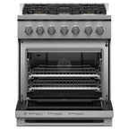  Fisher & Paykel 30-inch Freestanding Gas Range with Dual Flow Burners™ RGV3-305-N IMAGE 2
