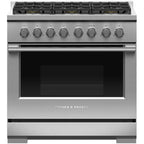  Fisher & Paykel 36-inch Freestanding Gas Range with Dual Flow Burners™ RGV3-366-N IMAGE 1