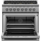  Fisher & Paykel 36-inch Freestanding Gas Range with Dual Flow Burners™ RGV3-366-N IMAGE 2