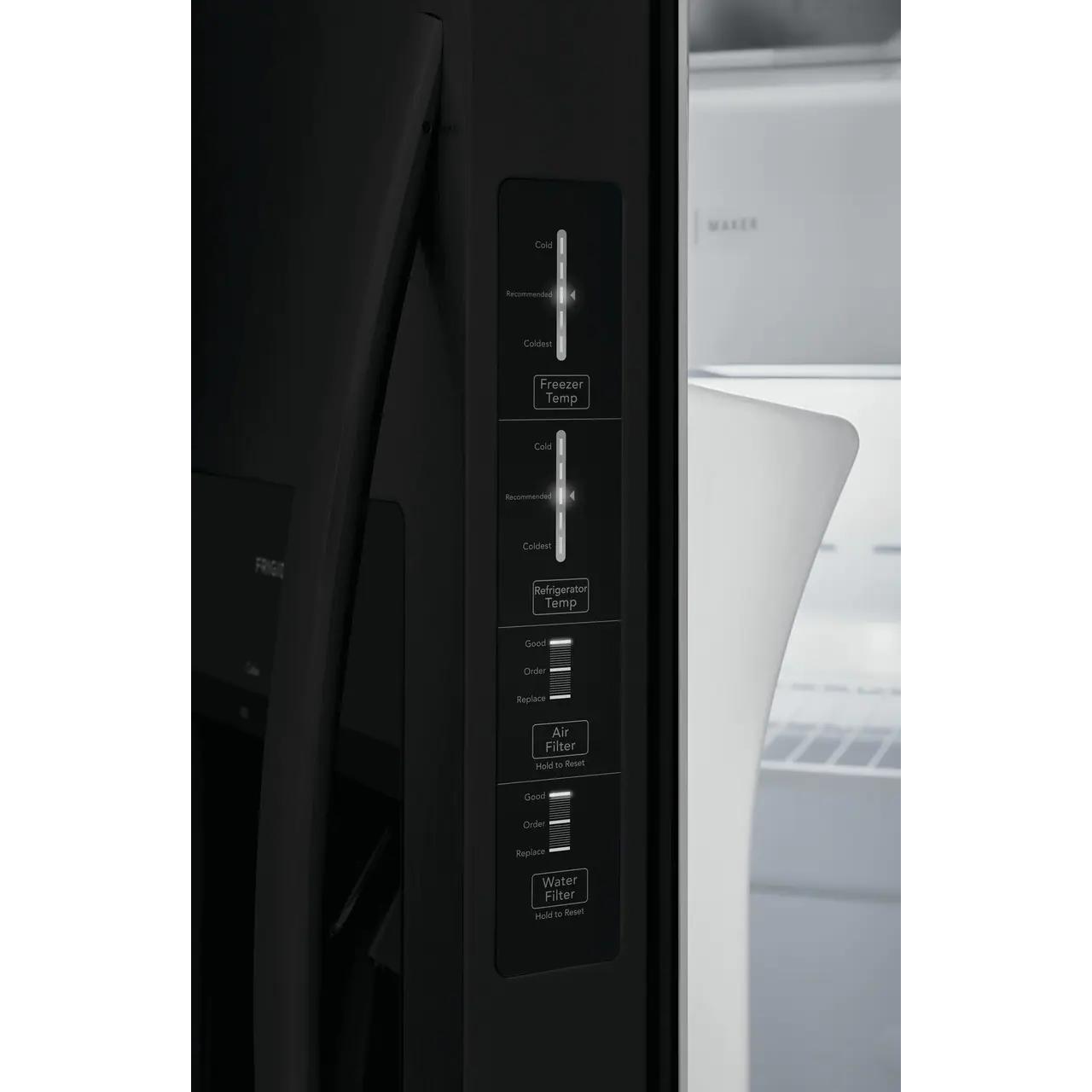  Frigidaire 33-inch, 22.2 cu.ft. Freestanding Side-by-Side Refrigerator with Ice and Water Dispensing System FRSS2323AB IMAGE 3