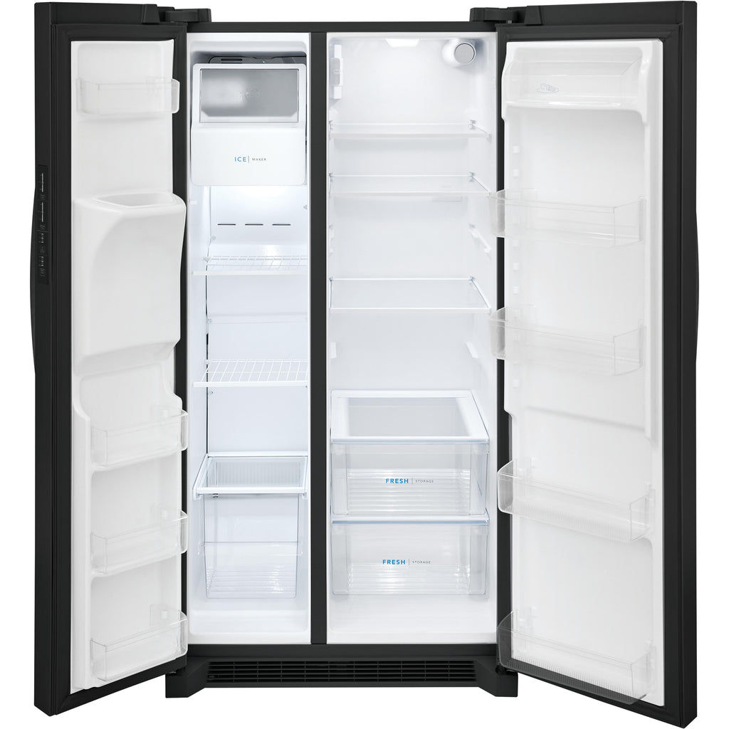  Frigidaire 36-inch, 25.6 cu.ft. Freestanding Side-by-Side Refrigerator with Ice and Water Dispensing System FRSS2623AB IMAGE 2