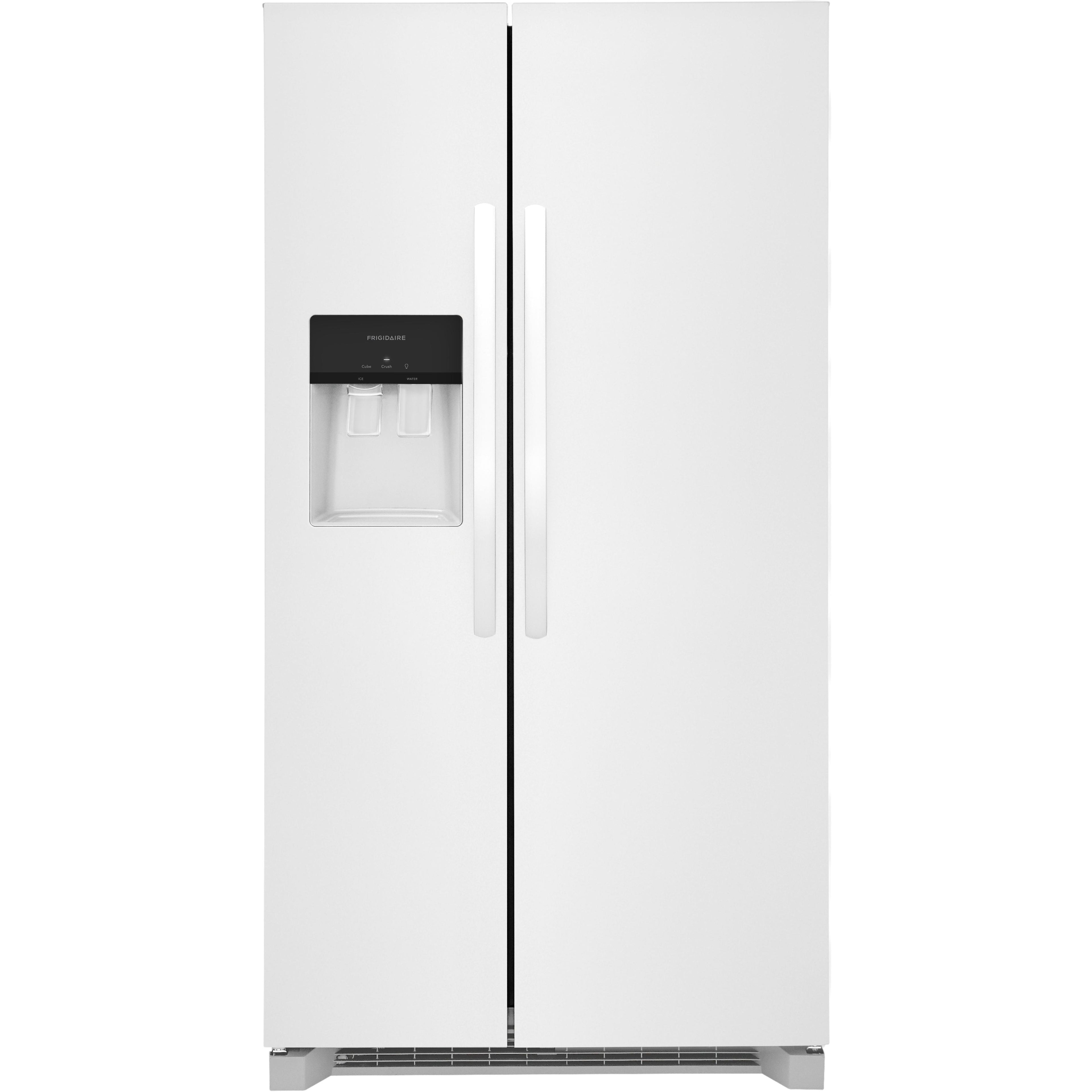  Frigidaire 36-inch, 25.6 cu.ft. Freestanding Side-by-Side Refrigerator with Ice and Water Dispensing System FRSS2623AW IMAGE 1