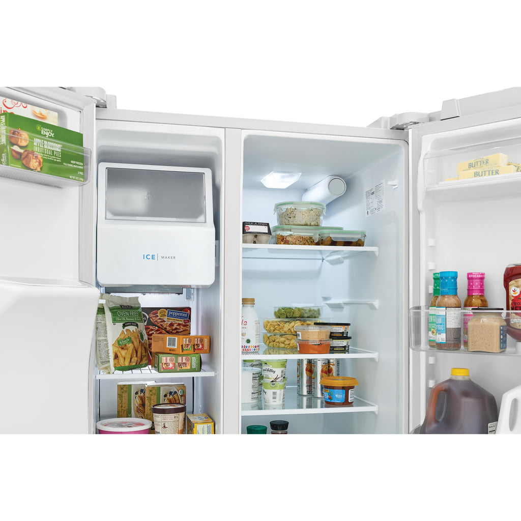  Frigidaire 36-inch, 25.6 cu.ft. Freestanding Side-by-Side Refrigerator with Ice and Water Dispensing System FRSS2623AW IMAGE 12