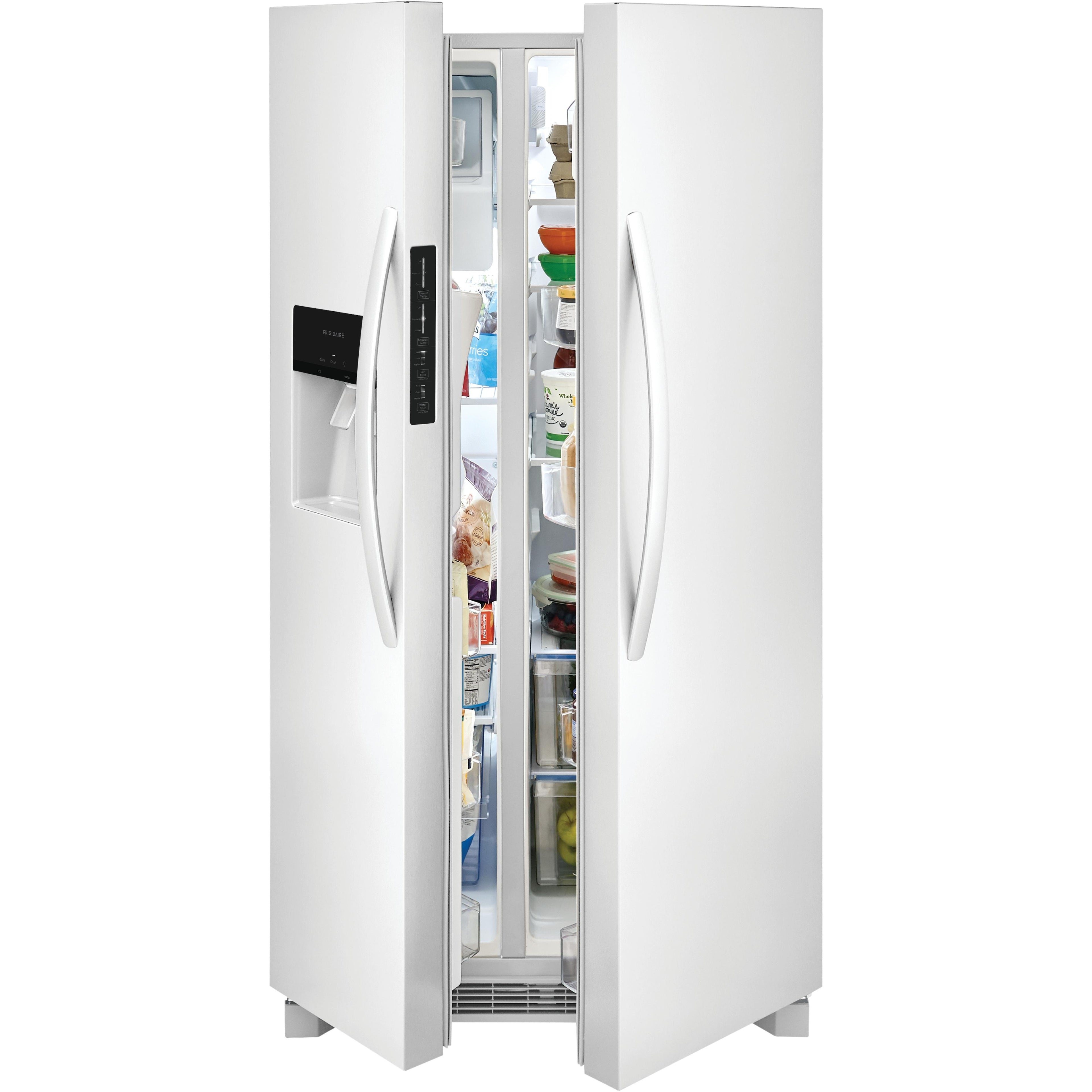  Frigidaire 36-inch, 25.6 cu.ft. Freestanding Side-by-Side Refrigerator with Ice and Water Dispensing System FRSS2623AW IMAGE 4