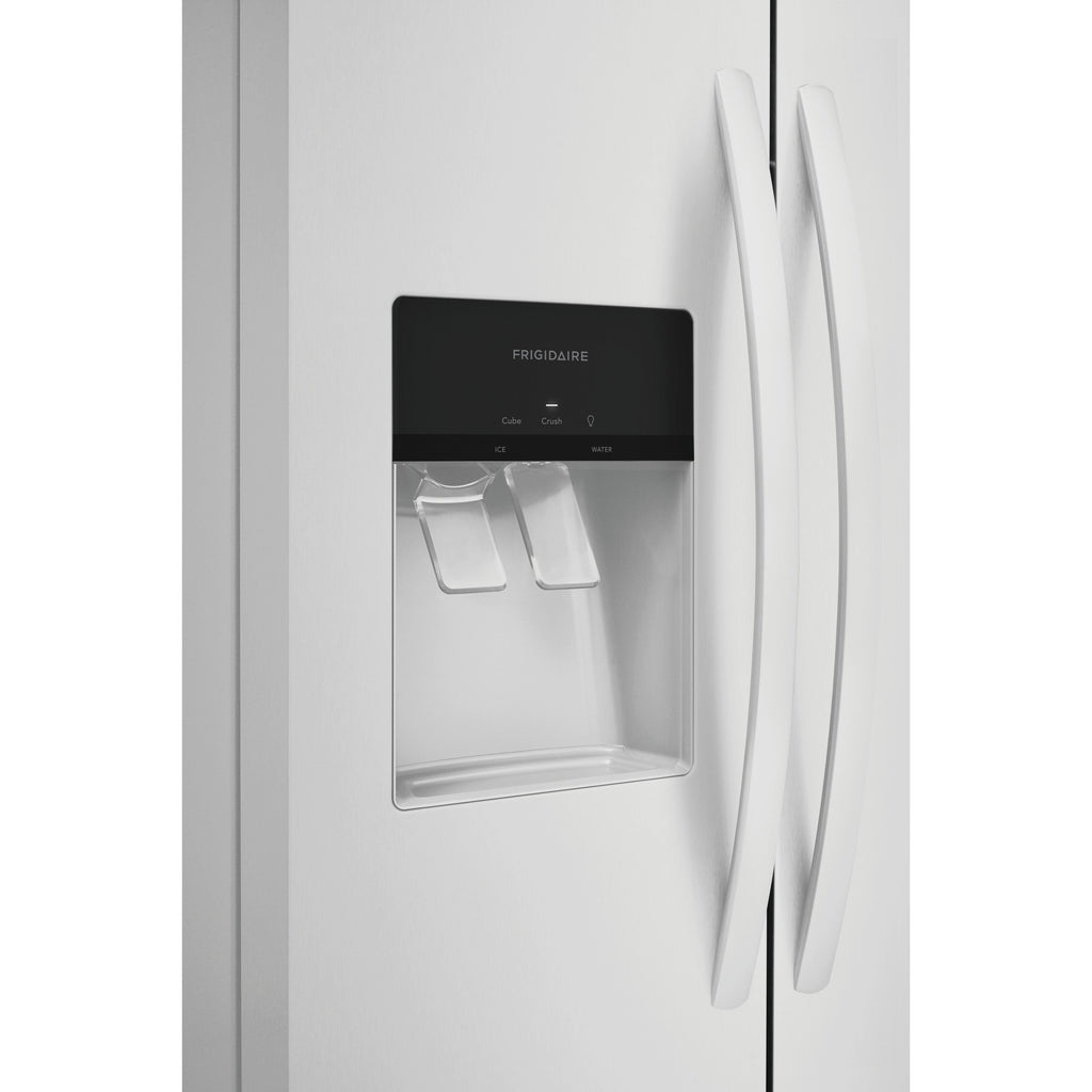  Frigidaire 36-inch, 25.6 cu.ft. Freestanding Side-by-Side Refrigerator with Ice and Water Dispensing System FRSS2623AW IMAGE 7