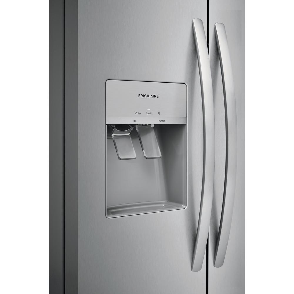  Frigidaire 36-inch, 25.6 cu.ft. Freestanding Side-by-Side Refrigerator with Ice and Water Dispensing System FRSS2623AS IMAGE 4