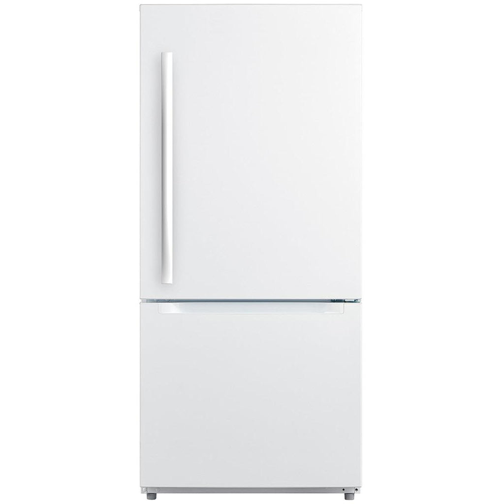 Moffat 30-inch, 18.6 cu.ft. Freestanding Bottom Freezer Refrigerator with LED Lighting MDE19DTNKWW IMAGE 1