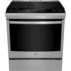  GE Profile 30-inch Slide-in Electric Induction Range with True European Convection Technology PCHS920YMFS IMAGE 1