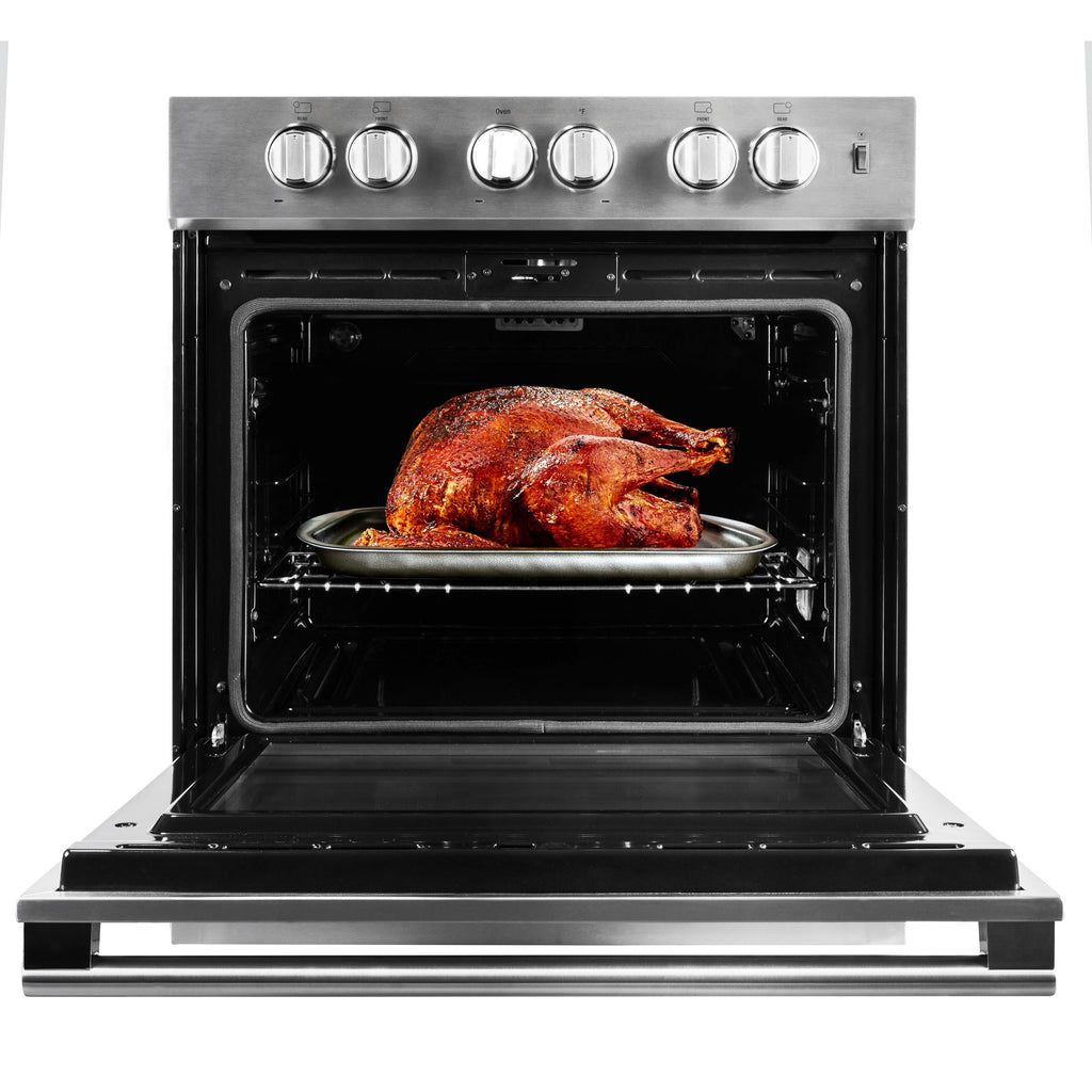  Blomberg 30-inch Freestanding Electric Range with Convection Technology BERU30422CSS IMAGE 3