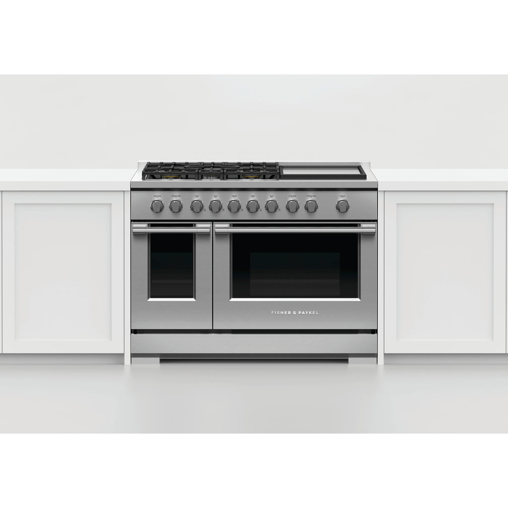  Fisher & Paykel 48-inch Freestanding Gas Range with Griddle RGV3-485GD-N IMAGE 3