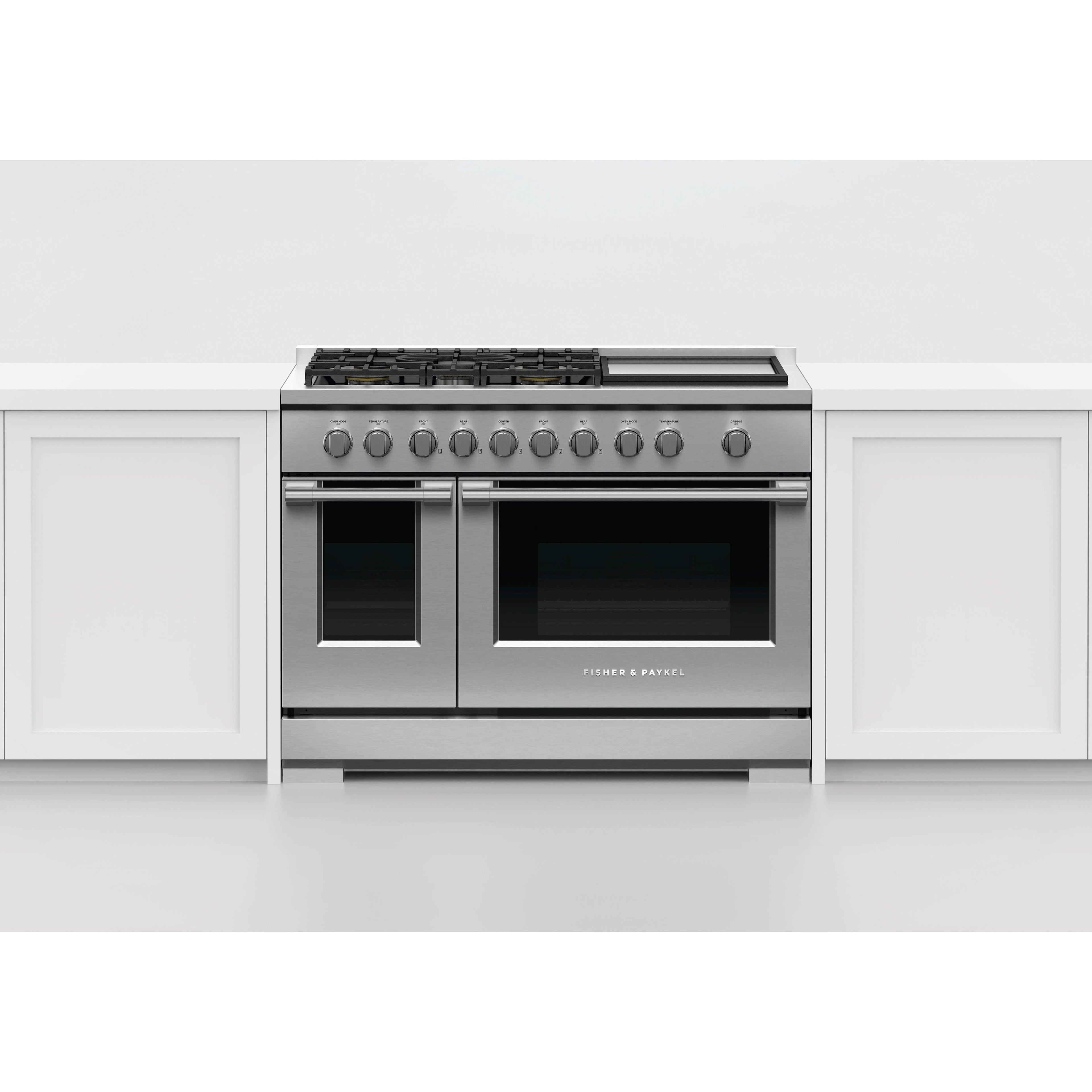  Fisher & Paykel 48-inch Freestanding Gas Range with Griddle RGV3-485GD-N IMAGE 3