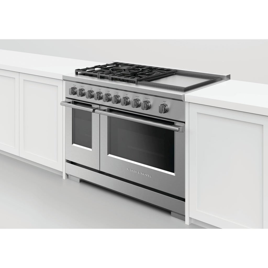  Fisher & Paykel 48-inch Freestanding Gas Range with Griddle RGV3-485GD-N IMAGE 5