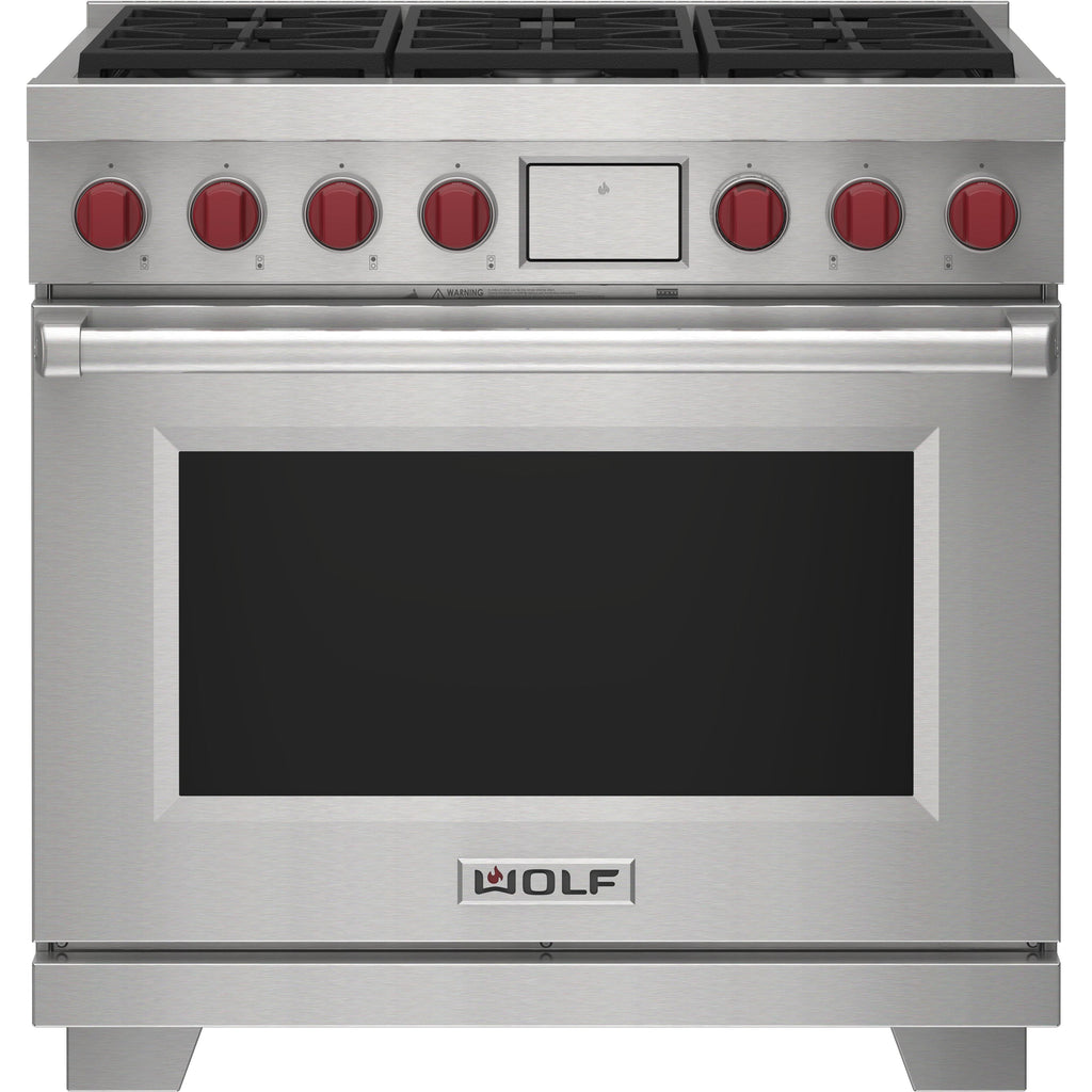  Wolf 36-inch Dual Fuel Range DF36650/S/P/LP IMAGE 1