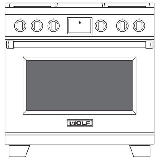  Wolf 36-inch Dual Fuel Range with Griddle DF36450G/S/P/LP IMAGE 2