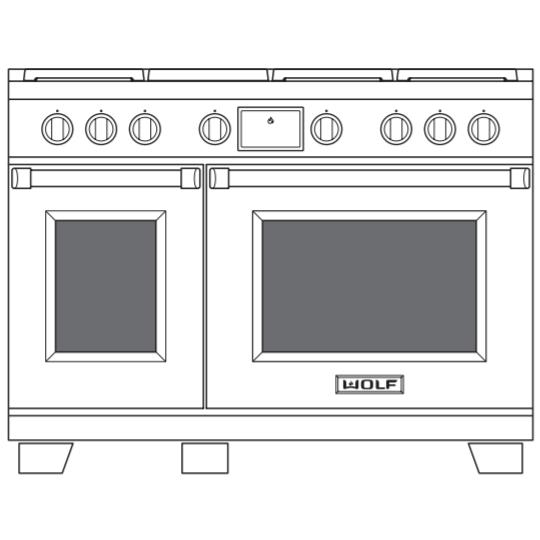  Wolf 48-inch Dual Fuel Range with Griddle DF48650G/S/P/LP IMAGE 2