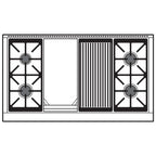  Wolf 48-inch Dual Fuel Range with Griddle and Charbroiler DF48450CG/S/P IMAGE 3