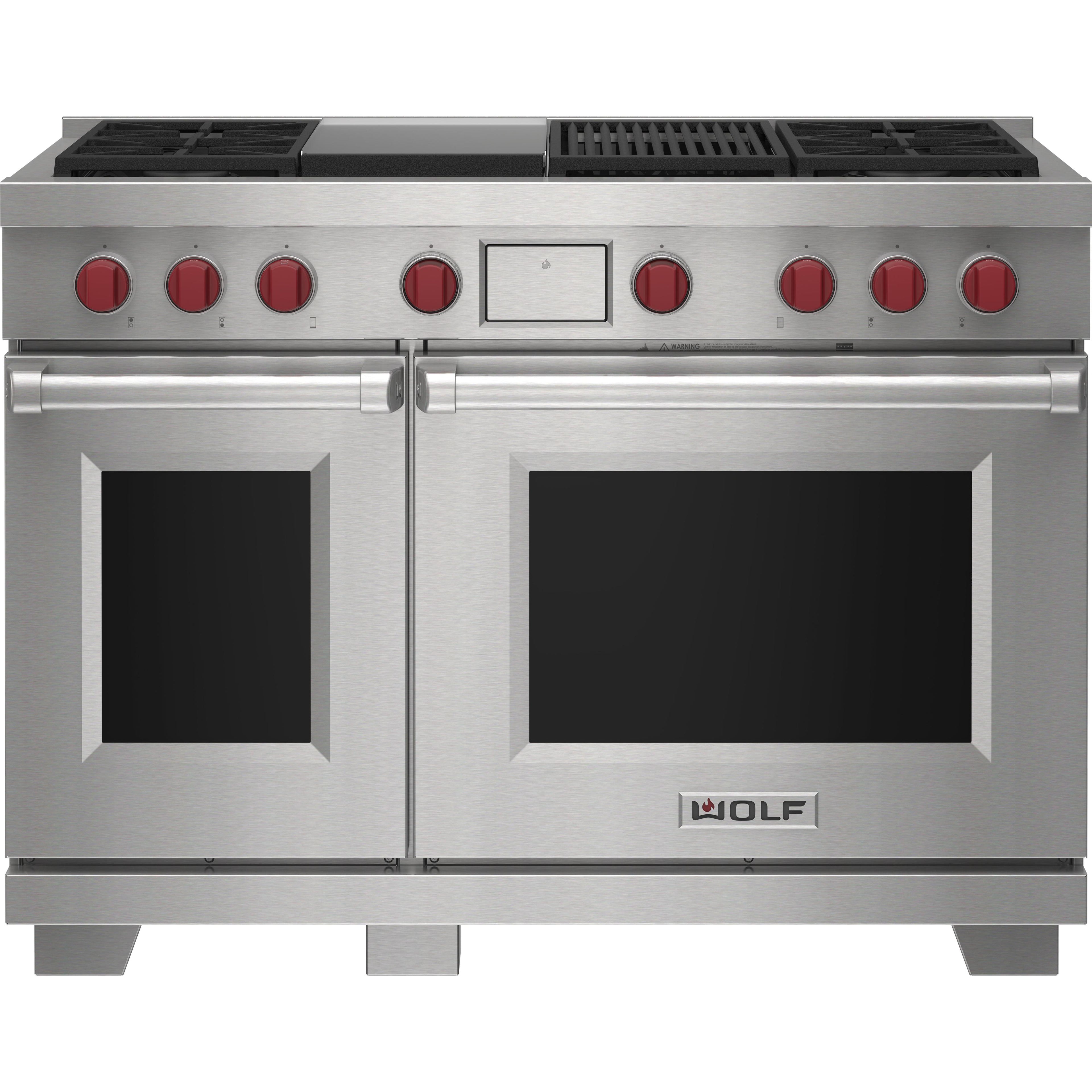  Wolf 48-inch Dual Fuel Range with Griddle and Charbroiler DF48450CG/S/P/LP IMAGE 1