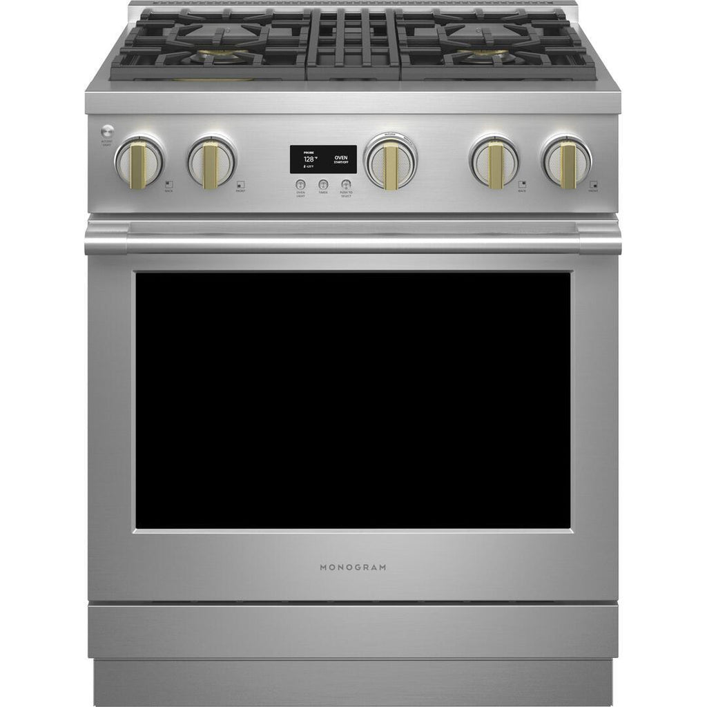  Monogram 30-inch Freestanding Gas Range with Convection Technology ZGP304NTSS IMAGE 1