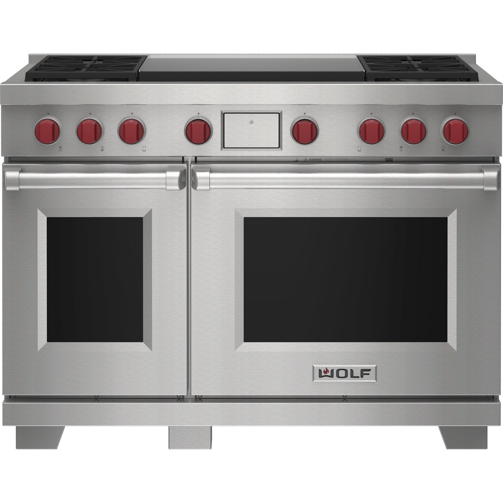  Wolf 48-inch Dual Fuel Range with Double Griddle DF48450DG/S/P IMAGE 1