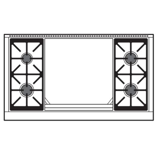  Wolf 48-inch Dual Fuel Range with Double Griddle DF48450DG/S/P/LP IMAGE 3
