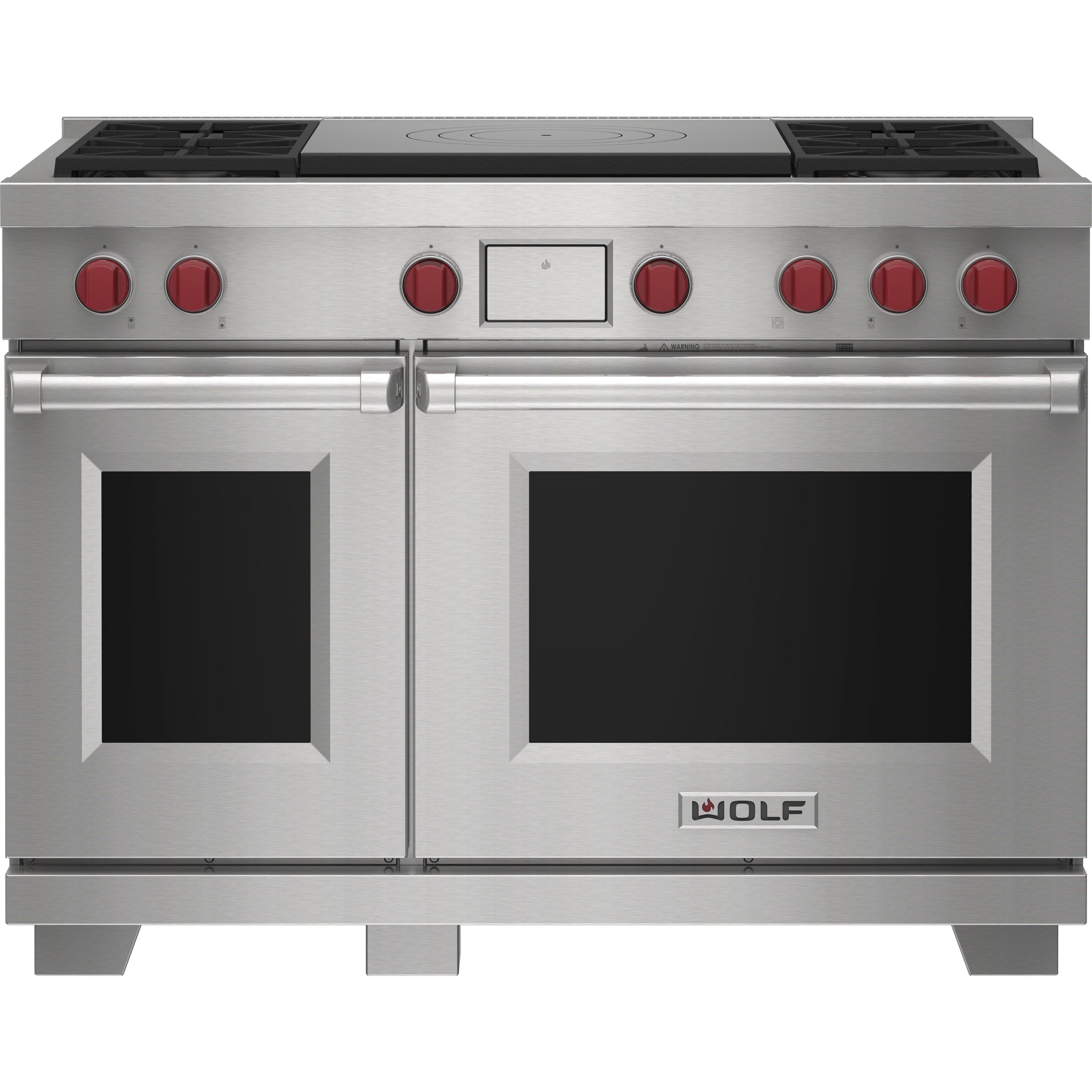  Wolf 48-inch Dual Fuel Range with French Top DF48450F/S/P IMAGE 1