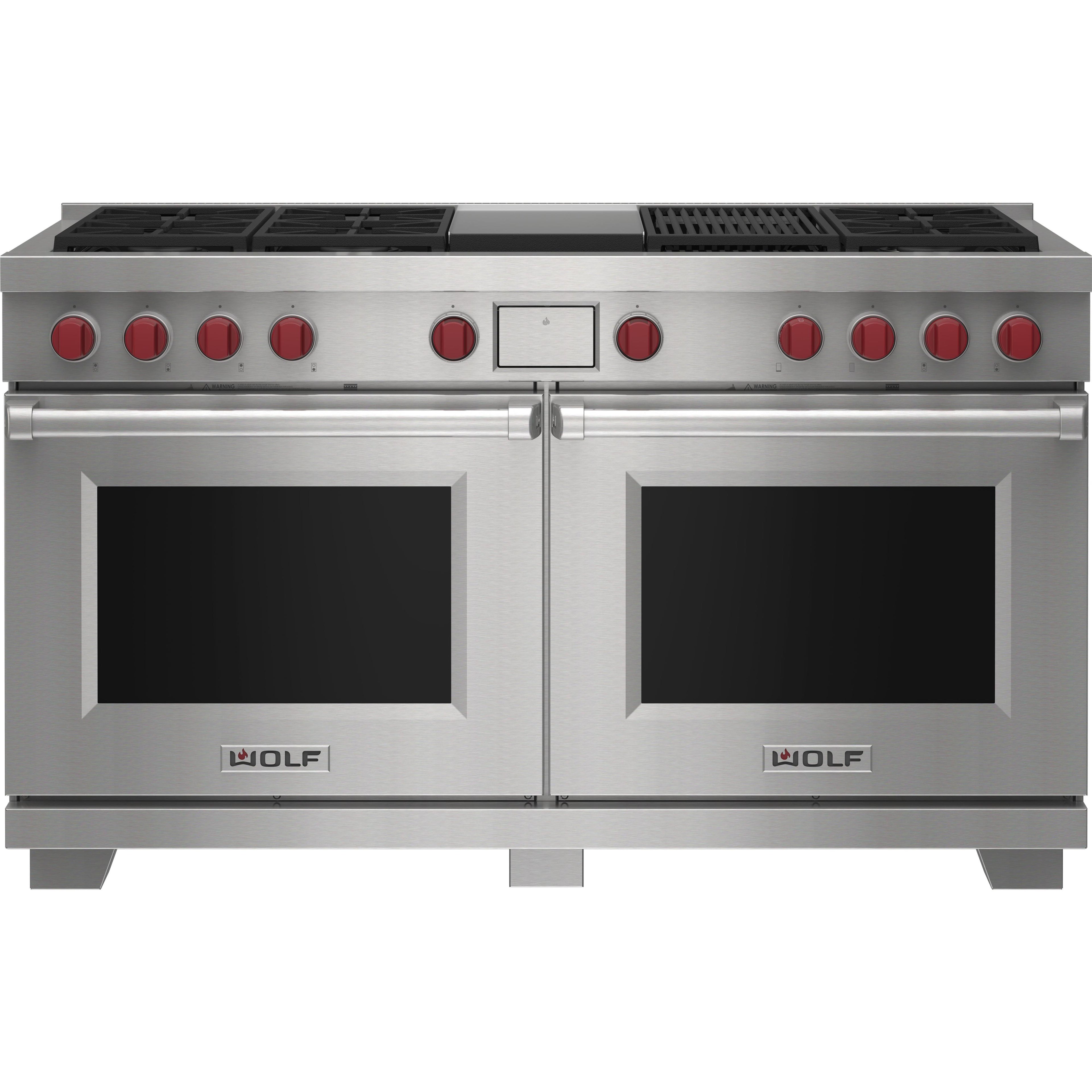  Wolf 60-inch Dual Fuel Range with Griddle and Charbroiler DF60650CG/S/P/LP IMAGE 1