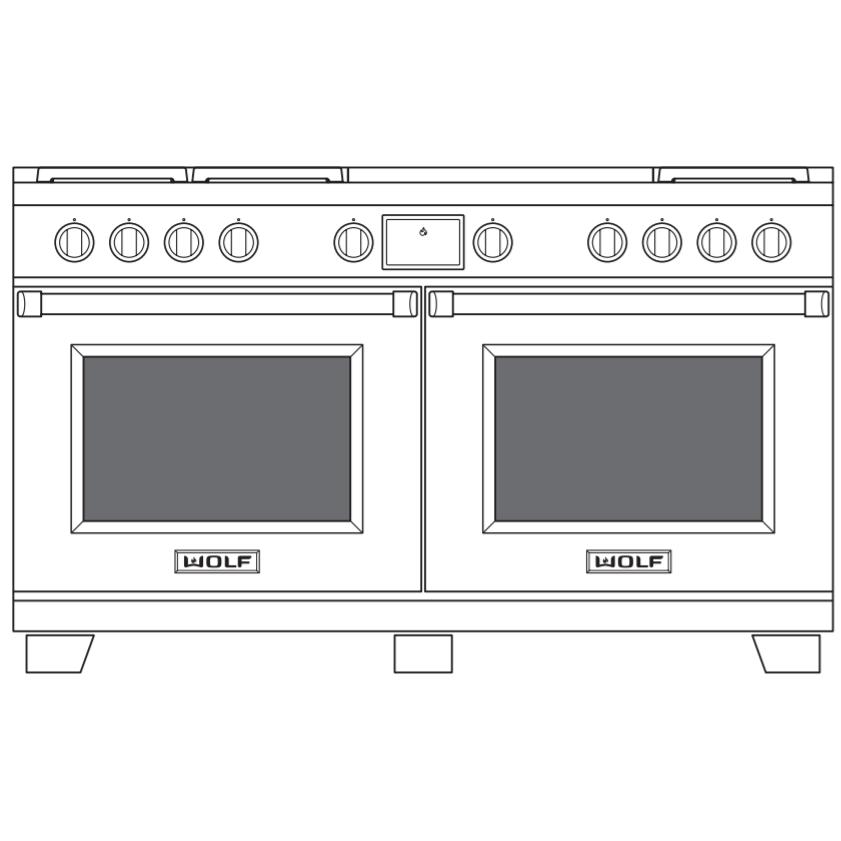  Wolf 60-inch Dual Fuel Range with Griddle and Charbroiler DF60650CG/S/P/LP IMAGE 2