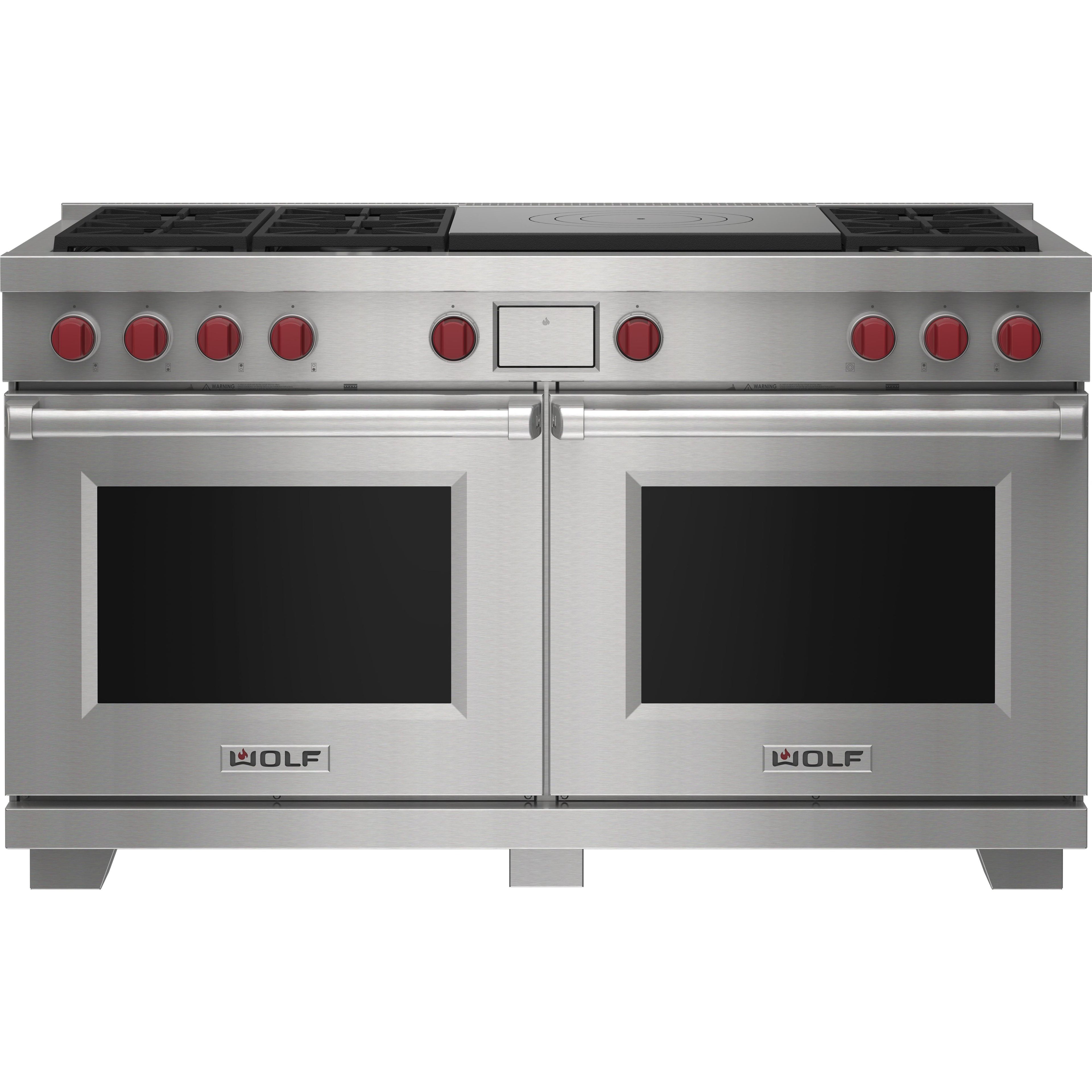  Wolf 60-inch Dual Fuel Range with French Top DF60650F/S/P IMAGE 1
