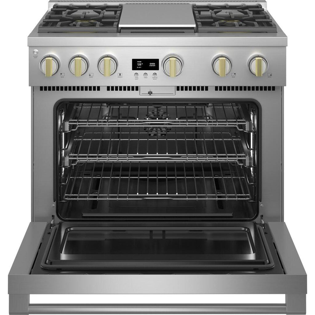  Monogram 36-inch Freestanding Gas Range with Convection Technology ZGP364NDTSS IMAGE 2