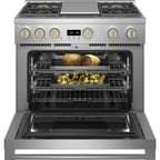  Monogram 36-inch Freestanding Gas Range with Convection Technology ZGP364NDTSS IMAGE 3