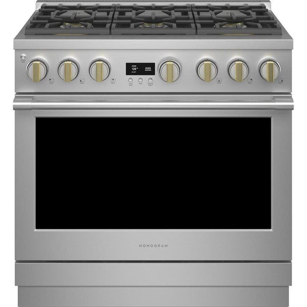  Monogram 36-inch Freestanding Gas Range with Convection Technology ZGP366NTSS IMAGE 1
