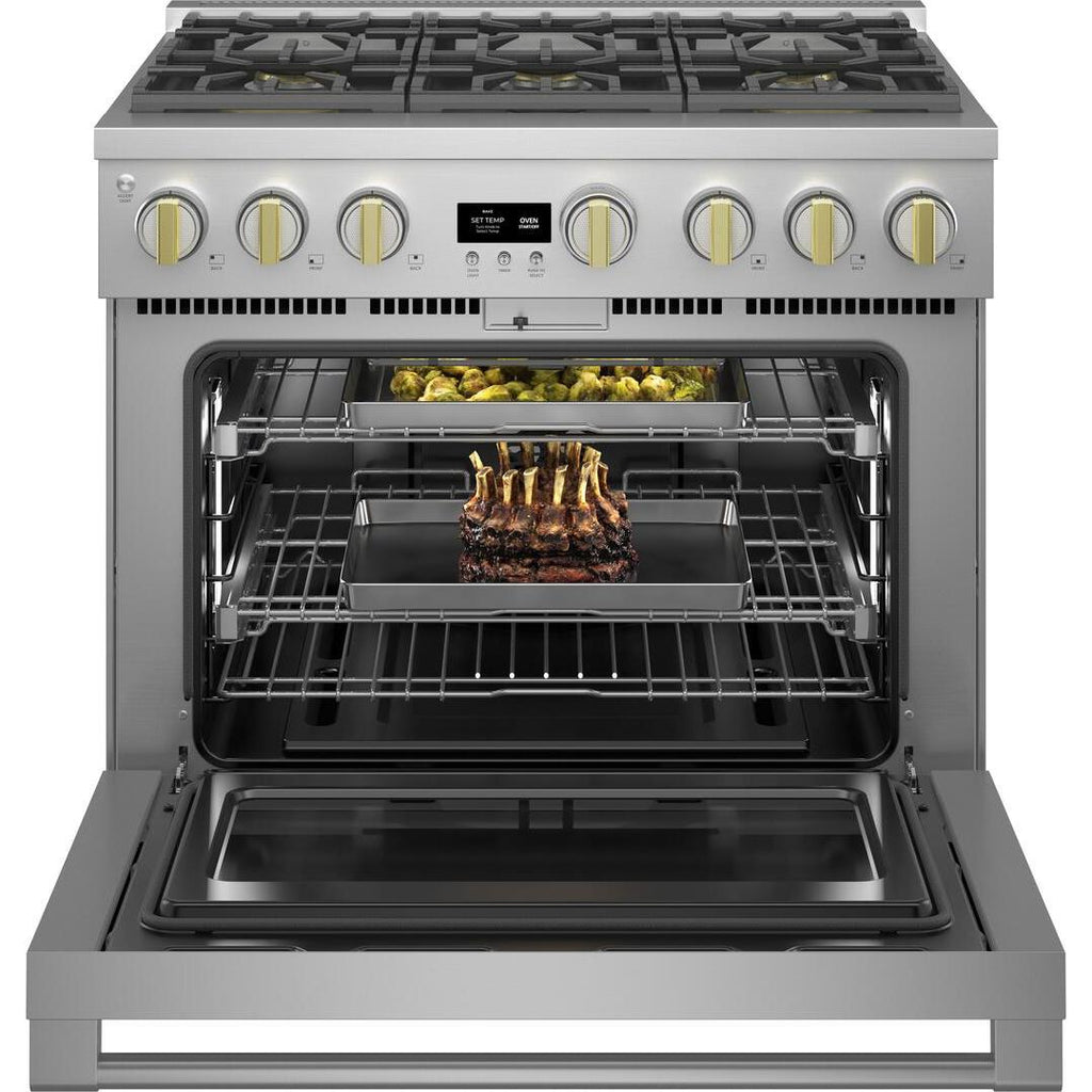  Monogram 36-inch Freestanding Gas Range with Convection Technology ZGP366NTSS IMAGE 2