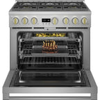  Monogram 36-inch Freestanding Gas Range with Convection Technology ZGP366NTSS IMAGE 2