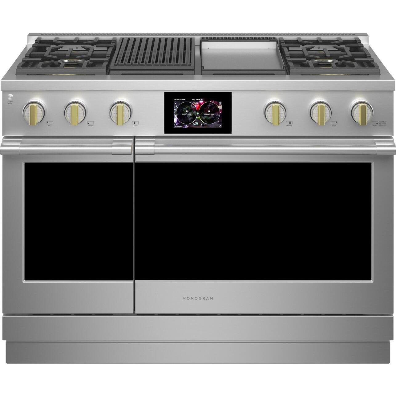  Monogram 48-inch Freestanding Dual-Fuel Range with True European Convection Technology ZDP484NGTSS IMAGE 1