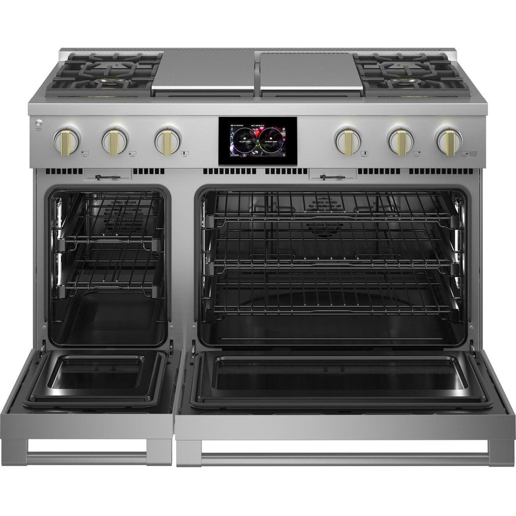  Monogram 48-inch Freestanding Dual-Fuel Range with True European Convection Technology ZDP484NGTSS IMAGE 2
