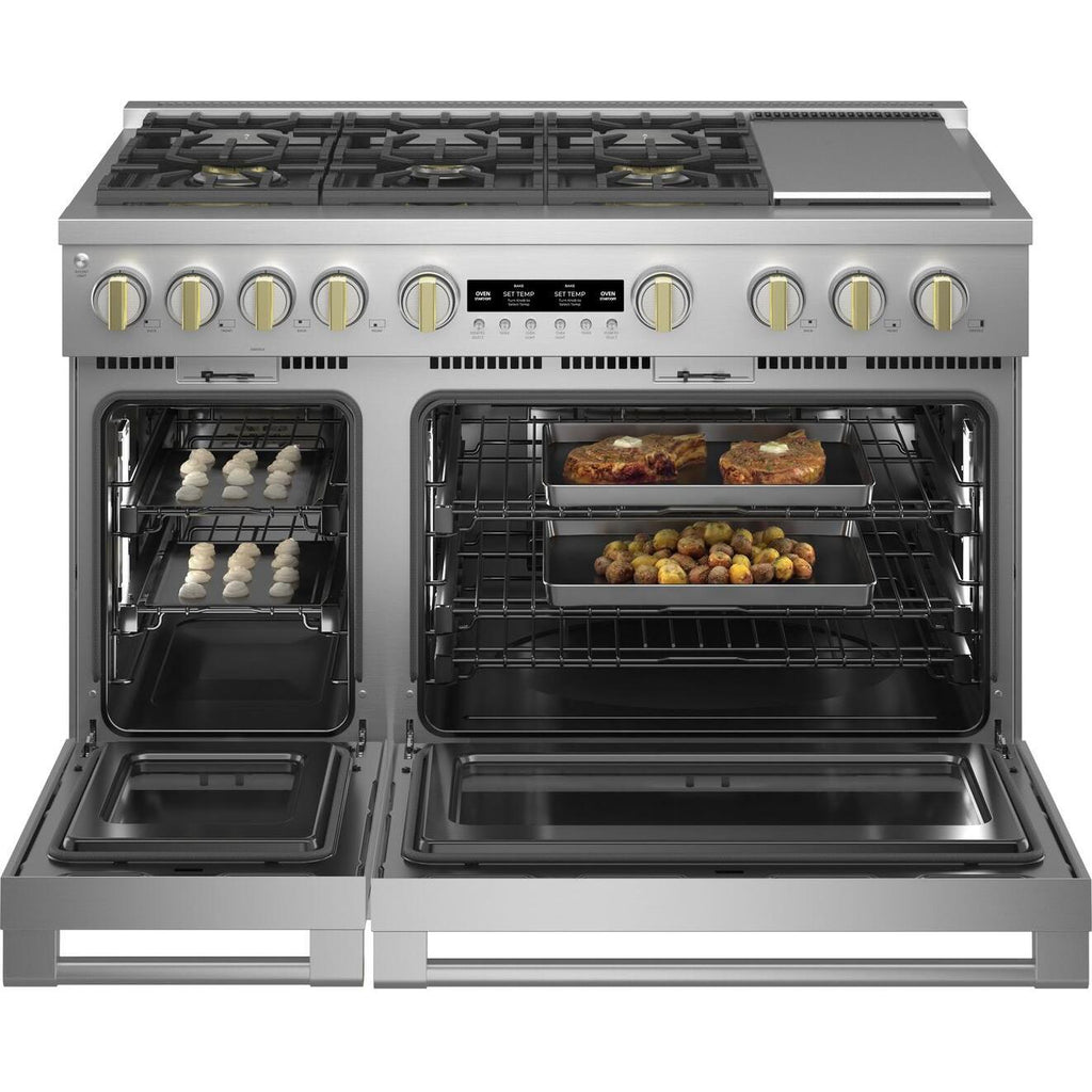  Monogram 48-inch Freestanding Dual-Fuel Range with True European Convection Technology ZDP486NDTSS IMAGE 3