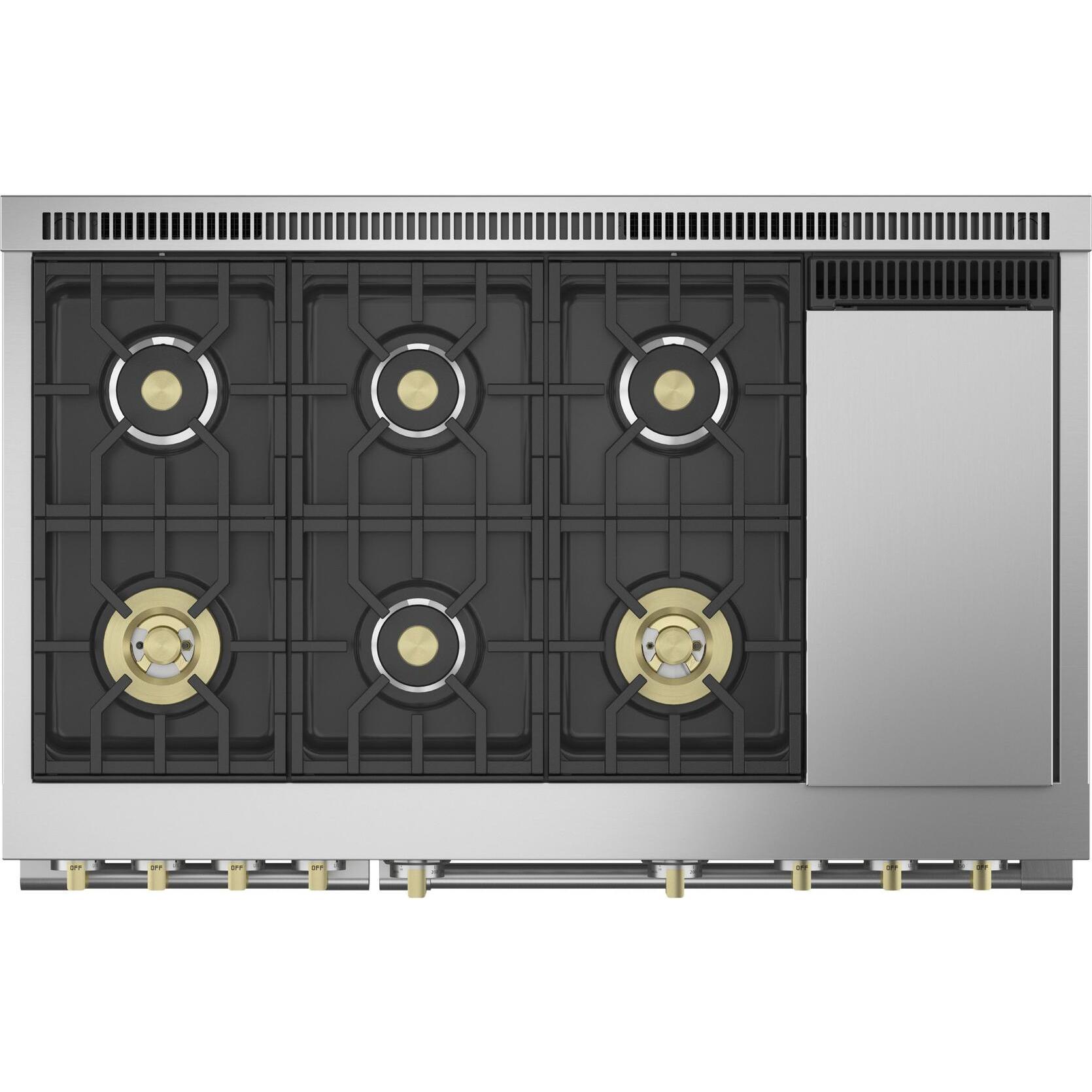  Monogram 48-inch Freestanding Dual-Fuel Range with True European Convection Technology ZDP486NDTSS IMAGE 4